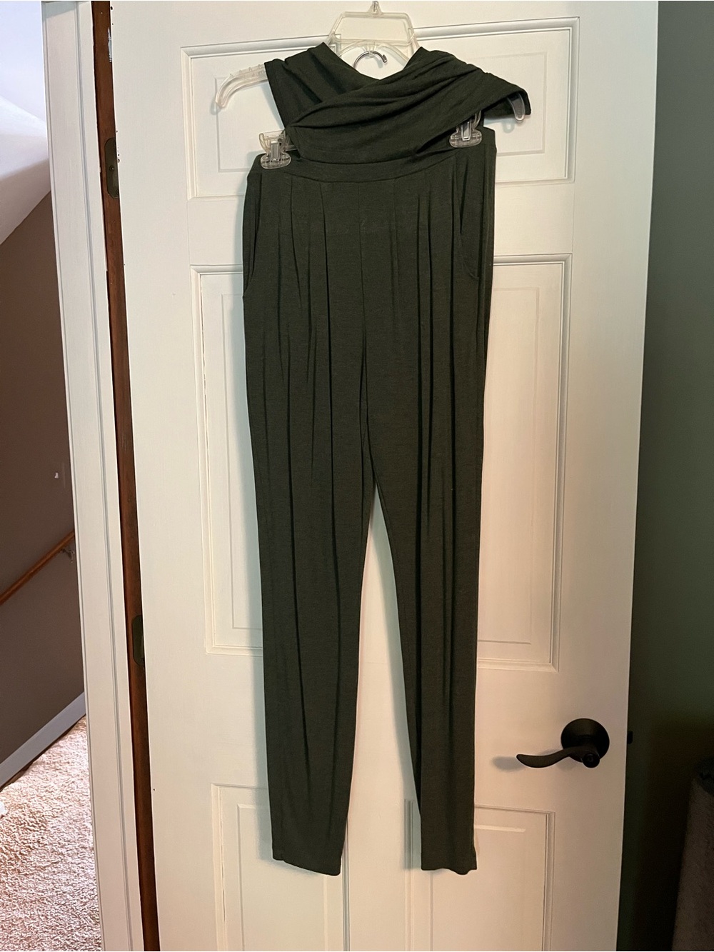 Cabi 5372 loden Green Knit Jumpsuit Small - Picture 5 of 6